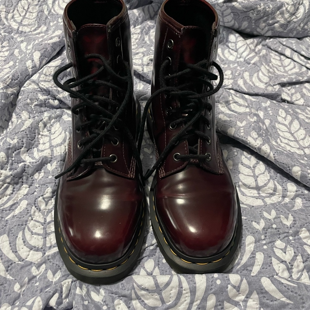 Dr. Martens Cherry Red Lace-Up Boots